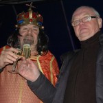 Karel IV. a starosta Zdeněk Bednář.